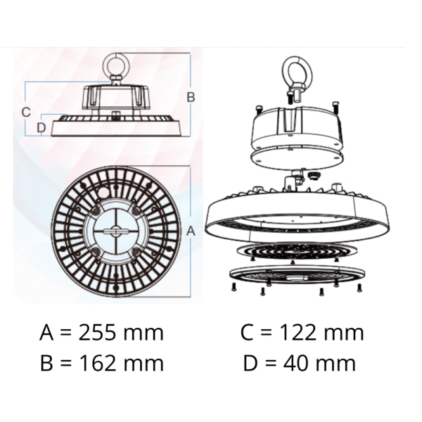 LED UFO StableGlow 100 W/190 lm