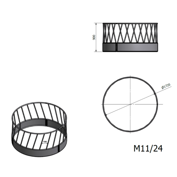 Lammaste söödakorv Sheep Circular Ring Feeder(170x90cm)
