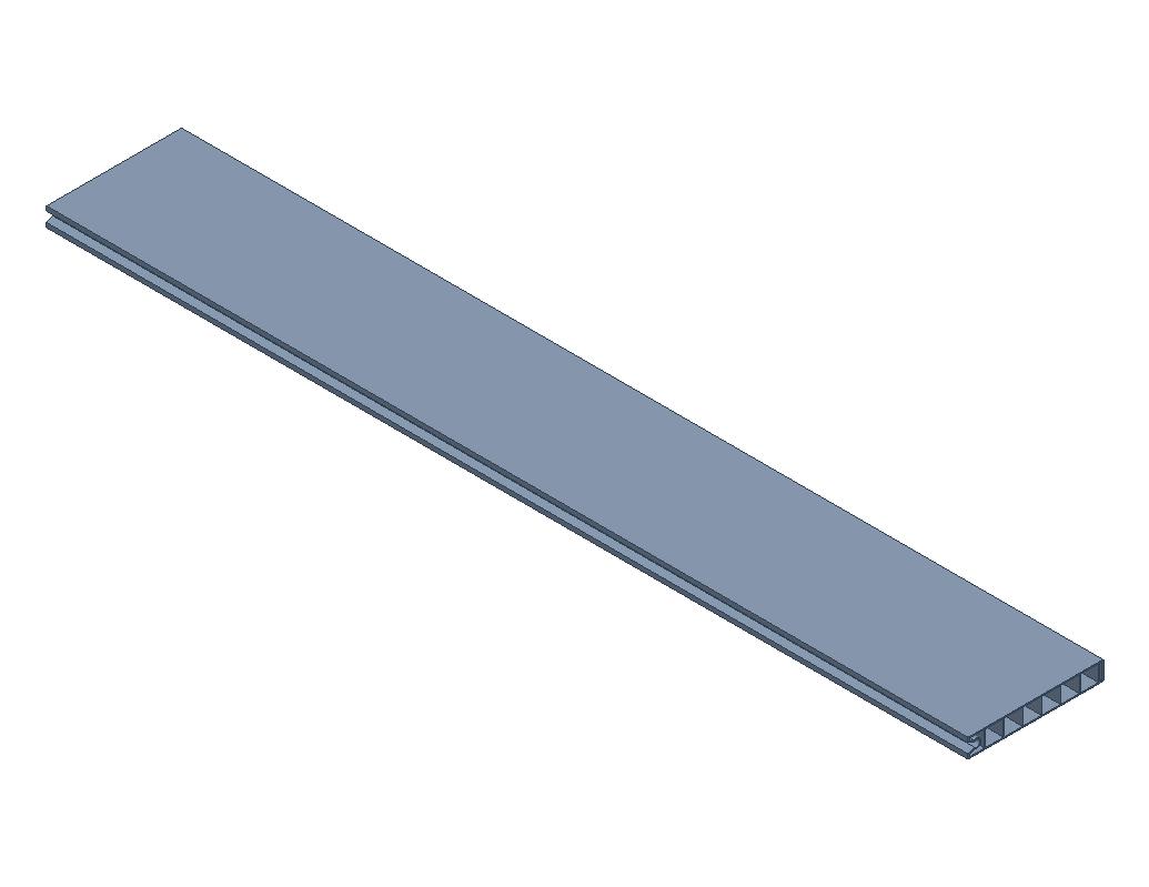 Profile CB Alfa 1000 x 35 mm top/bottom flat
