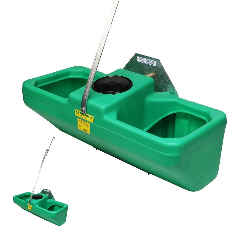 Double deep drinking trough for water tank in pasture BIGLAC 55 T
