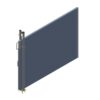 Plastic calf box partition (1250 x 2500 mm) set for plastic back wall