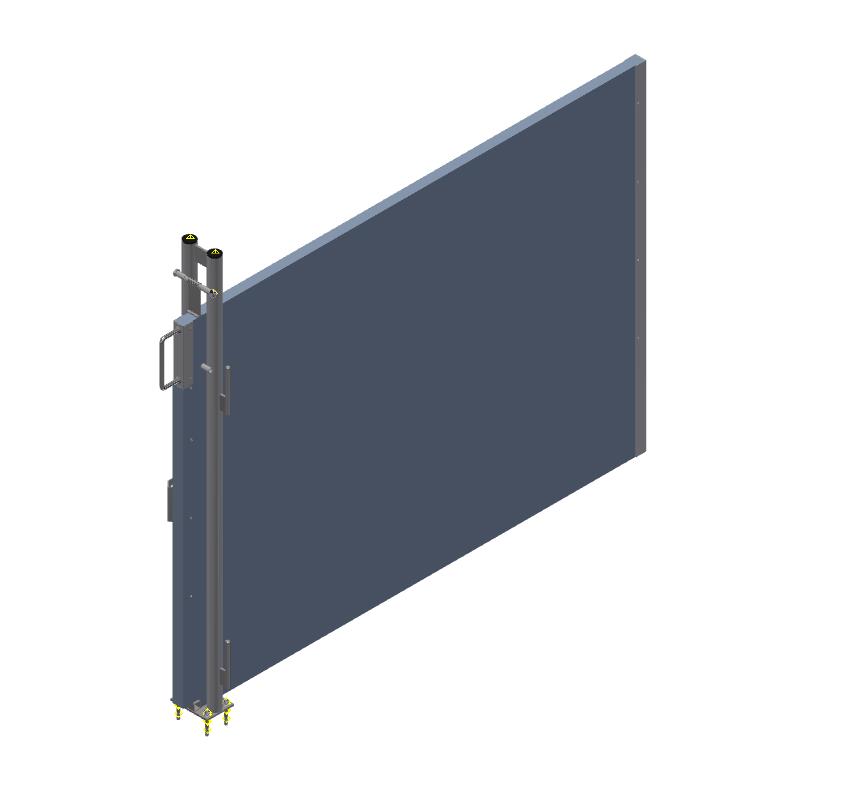 Plastic calf box partition (1250 x 2500 mm) set for plastic back wall
