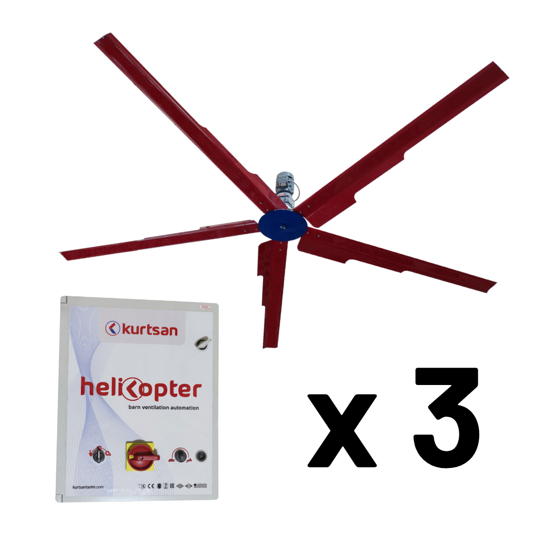 Helicopter Ventilation Fan 3 sets, Ø 5 m, 1,1 kW