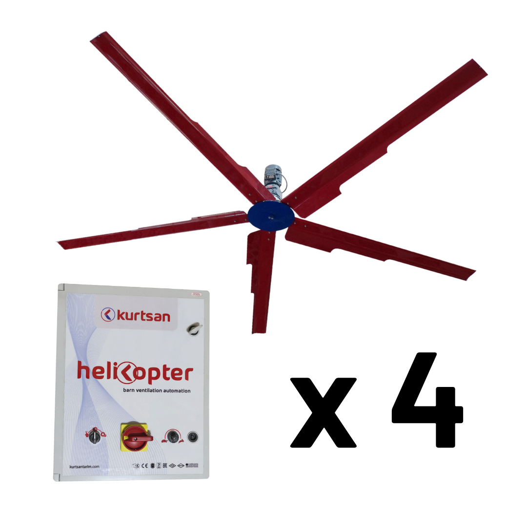 Helicopter Ventilation Fan 4 sets, Ø 5 m, 1,1 kW