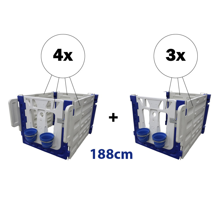Calf box 188 x 140 x 114 cm in a row