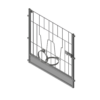 Vasikaboksi värav Front wall with gate for plastic calf box Calf-QuickBox