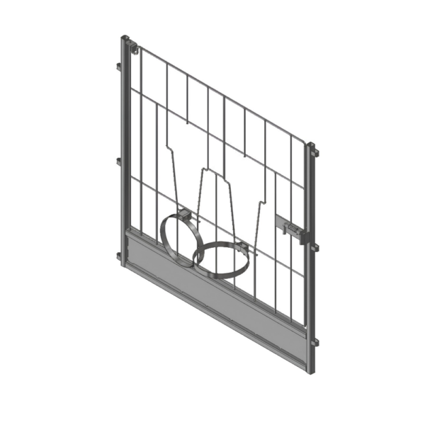 Vasikaboksi värav Front wall with gate for plastic calf box Calf-QuickBox