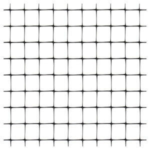 Bird netting, 4.6 m wide, black Close-up of black bird netting with 18 × 25 mm mesh